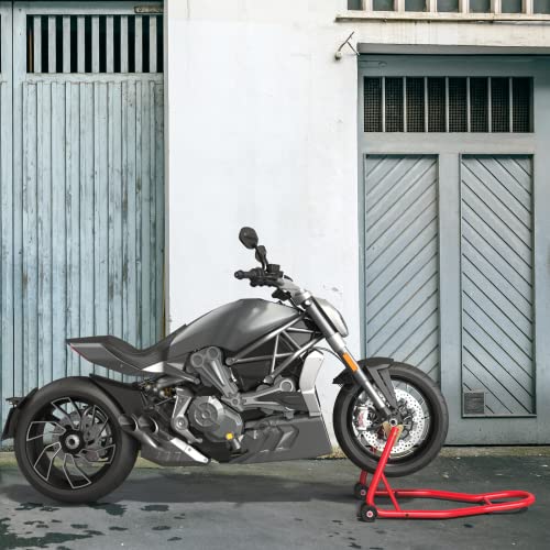 Safstar Motorcycle Stand Sport Bike Front Fork Lift Front Swingarm Lift Head Front Forklift For Auto Bike Shop, Red #TOP3