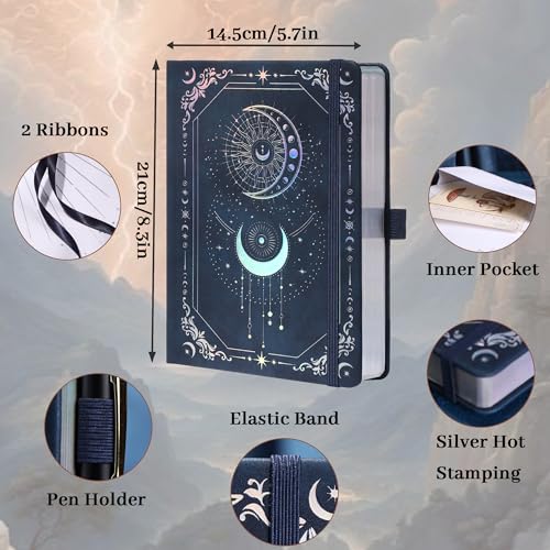 Tiefossi Bullet Dot Journal, 160Gsm 190 Numbered Pages, Diary For Work & Sketching, A5 Hardcover Leather Journal For Writing Women Men - 2