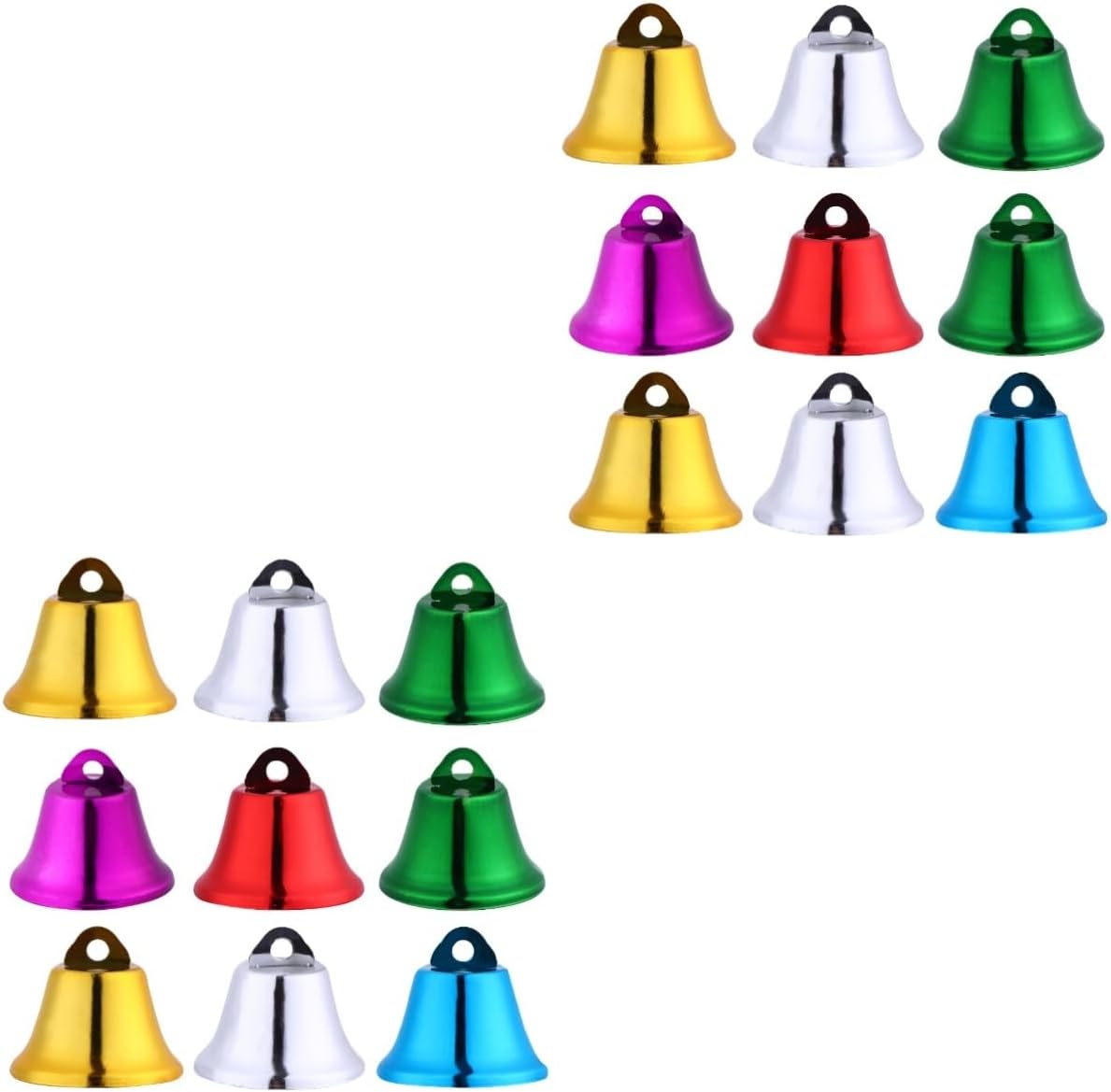 ORFOFE 80pcs Hanging Bells Christmas Decorations Ring Bell Pendants Joyful Xmas Ornaments