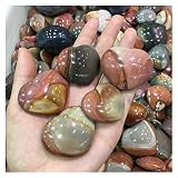 FACSER Naturalny kryształ szorstki 5 szt. naturalny agat oceaniczny serce kryształy Reiki miłość jaspis kamienie szlachetne do dekoracji ślubnej i dekoracji domu rękodzieła dekoracja