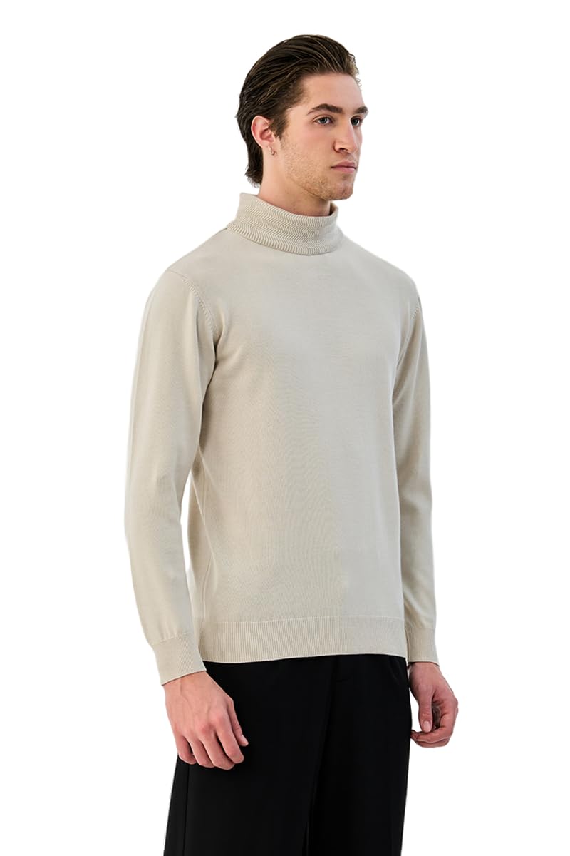 snitch Men's Sweater | Regular Fit Turtleneck Pullover with Full Sleeves | 100% Soft Breathable Cotton Knit Fabric for Casual Wear & Layering in Winter-picture-36