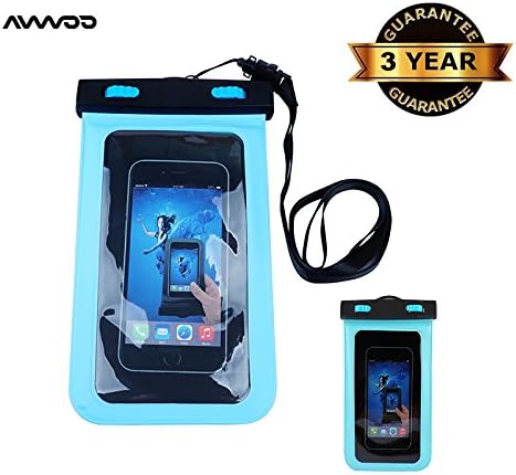 AVWOO Waterproof Case, Universal Dry Bag Pouch for Outdoor Activities for Devices up to 6.0" 1-pack