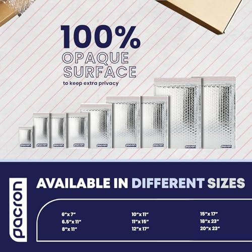200-Pack Insulated Silver Thermal Bubble Mailers 6 x 7 - Waterproof Metallic Foil Self-Sealing Padded Envelopes for Cold Shipping, Perishables, Food, Cosmetics, Pharmaceuticals