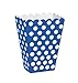 Royal Blue Polka Dot Popcorn Treat Boxes, 8ct