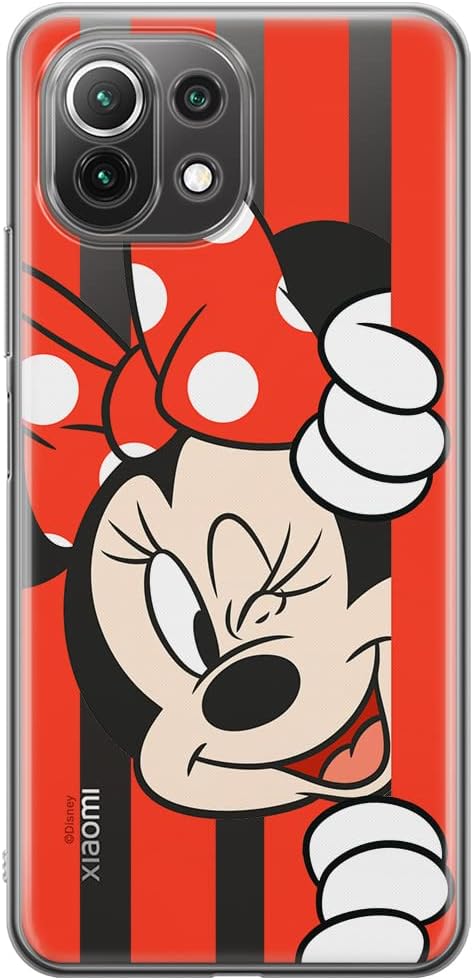 ERT GROUP Mobile Phone Case for Xiaomi 11 Lite 4G/5G Original and Officially Licensed Disney Pattern Mickey & Minnie 007, Partially Transparent