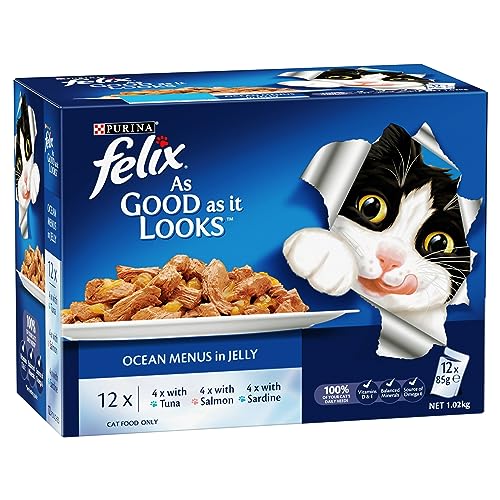 FELIX As Good As It Looks Adult Wet Cat Food Ocean Menus in Jelly 60x85g