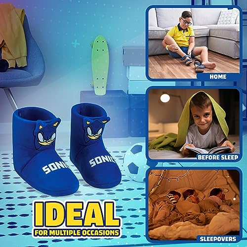 Sonic The Hedgehog Boys Slippers - Warm 3D Kids Slippers Size 10-3 Non-Slip House Shoes - Sonic Gifts for Boys - Image 6