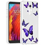 Vavies Case for LG Aristo 4 Plus/Escape Plus/Arena 2/Tribute Royal/Journey LTE/K30 2019/X320 Case,Slim Shockproof Clear Pattern TPU Back Phone Protective Cover Cases for LG Aristo 4 (Purple Butterfly)