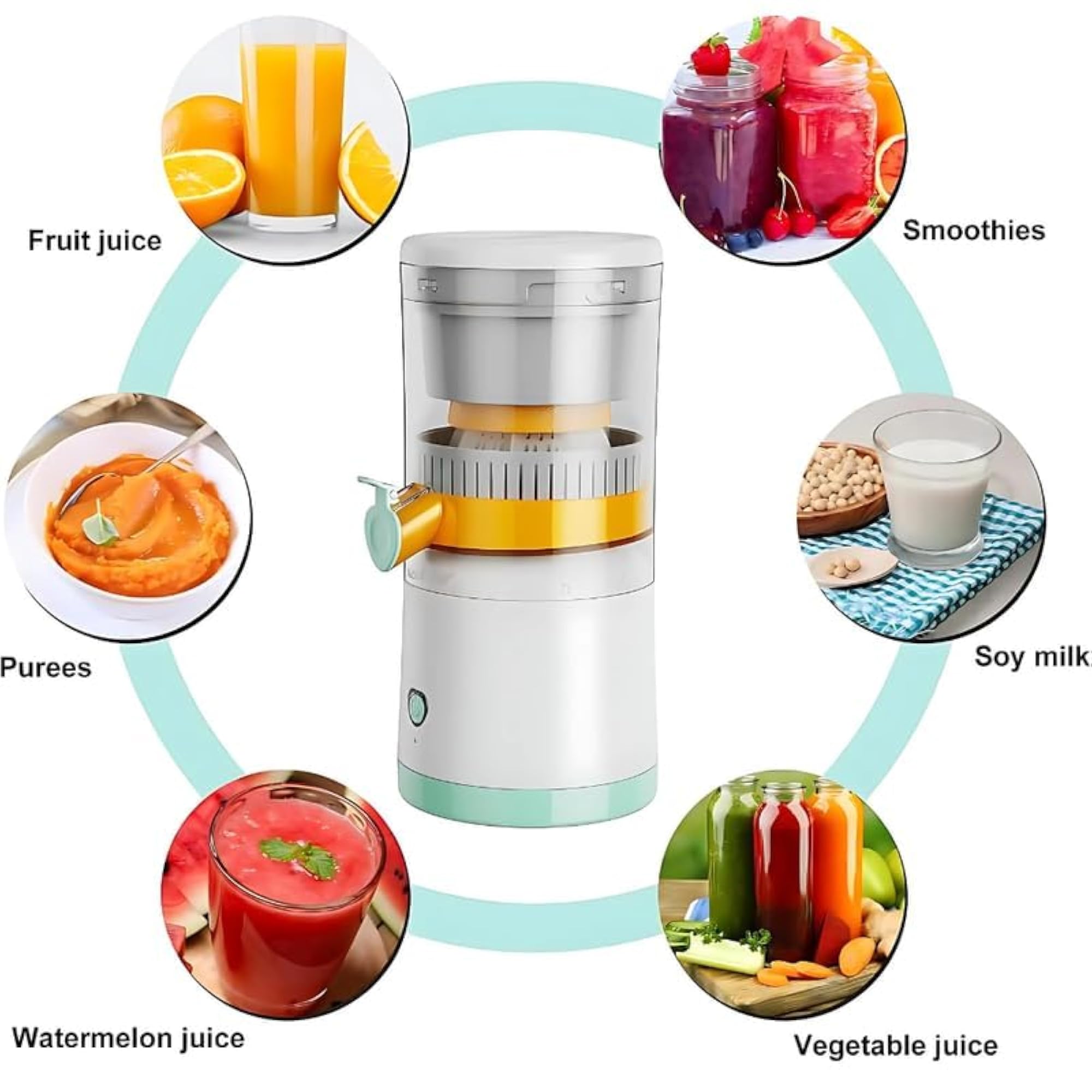 Portable Citrus Juicer Extractor with USB Charging