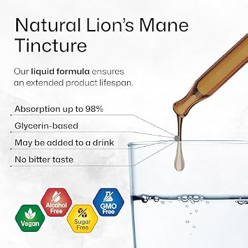 Lion's Mane Tincture 2 Fl. Oz. & Turkey Tail Mushroom Tincture 4 Fl. Oz.