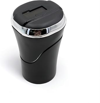 Car Ashtray - Solar-Powered, Lid-Lighted, Debris-Free, Auto-Lighting Ashtray - Designed for On-the-go Cigar Lovers