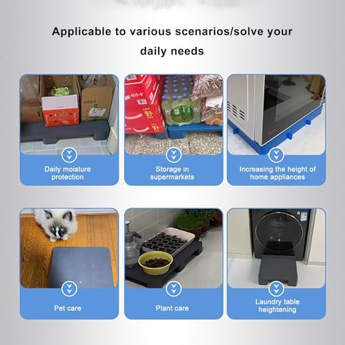 Waterproof Plastic Pallet for Basement Storage – Lightweight & Durable Cargo Display Pad for Oil Drums, Cartons & Supermarket Use (40x40cm/16x16in