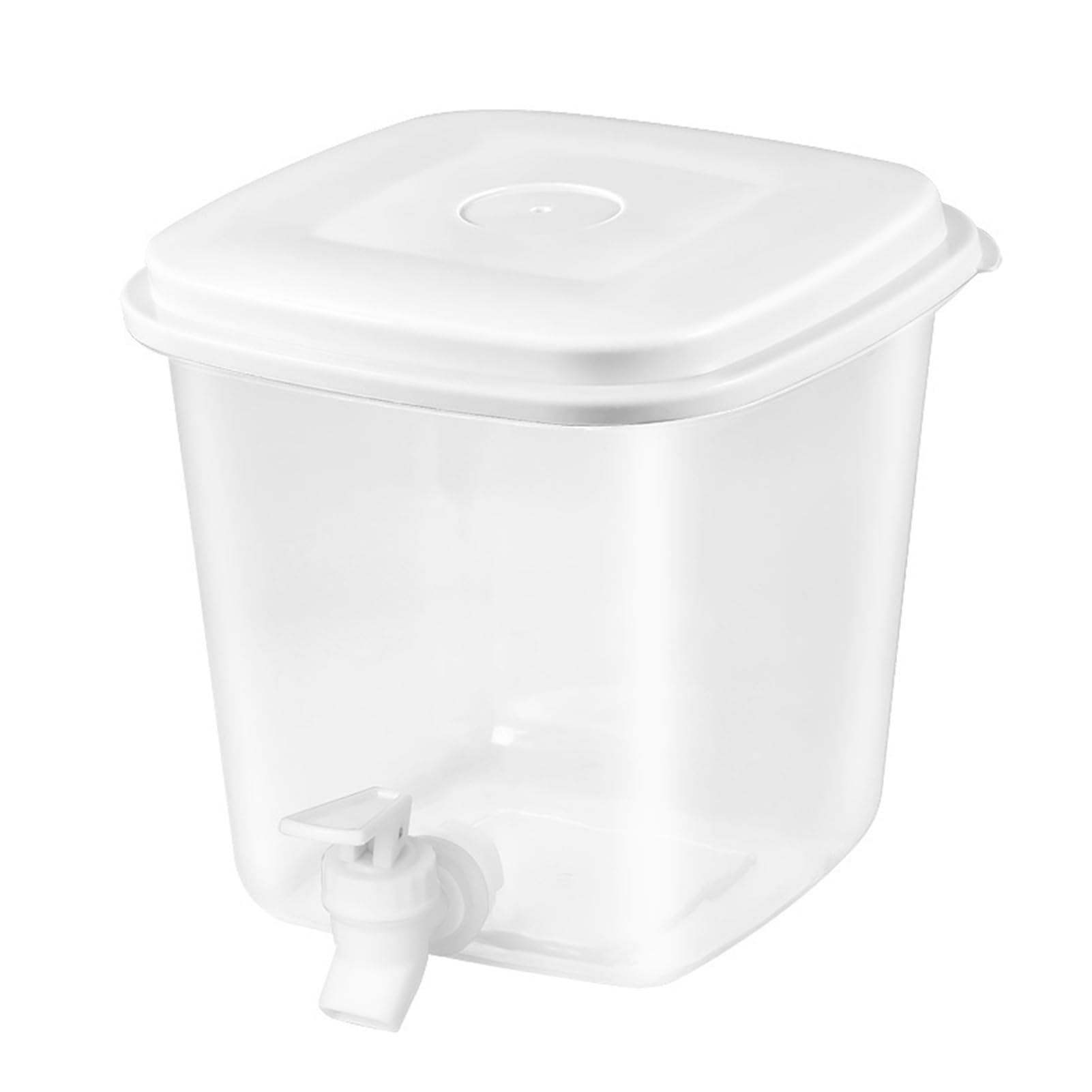 MYUYEE Beverage Dispenser 3.5L Drink Dispenser Fridge Beverage Liquid Container With Spigot Cold Water Pitcher For Home Party Outdoor White