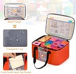 Rexmica 2pcs Storage Organizer Bag for Magnetic Block Tiles, Large Travel Zipper Pouch Bag Case for Magnetic Building Block, Board Game, Puzzle, Miniature Car, Empty Bag for Mom's Home Organization