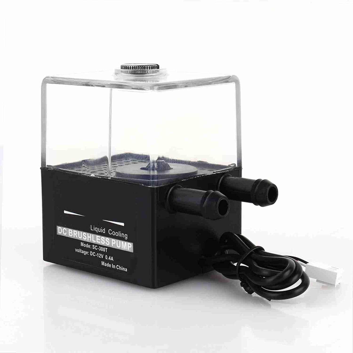 Water Cooling Pump, Ultra Quiet 12v DC 4W Reservoir .300L/h Pump Wasserpumpe PC Watercooling Pump for Pc CPU Liquid Cooling System