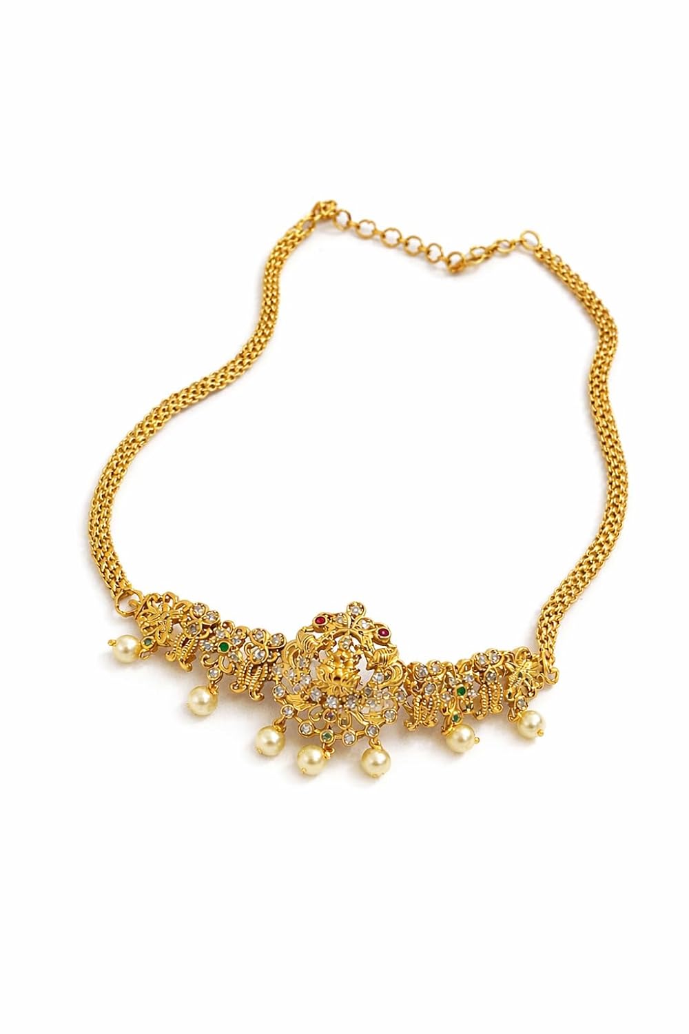 Traditional Gold-Toned Lakshmi Pearl Drop Choker Necklace for Women - Review, Price and Buying Guide
