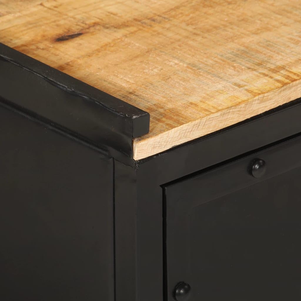 Armario de Baño con Estructura de Hierro y Mango de Madera Maciza - Amplio Espacio de Almacenamiento para Artículos de Tocador y Productos de Higiene Personal