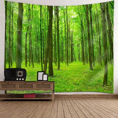 Tapiz de bosque RDSGYZ de 130x150 cm: decora paredes desnudas en tu dormitorio o cuarto infantil