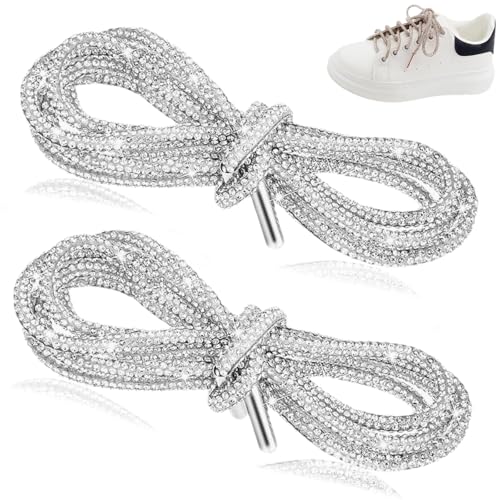 Beojonvy Cordones con Strass, Cordones Brillantes - No solo para todos los zapatos, sino también ideales para sudaderas con capucha, accesorios de ropa, cinturones y proyectos DIY
