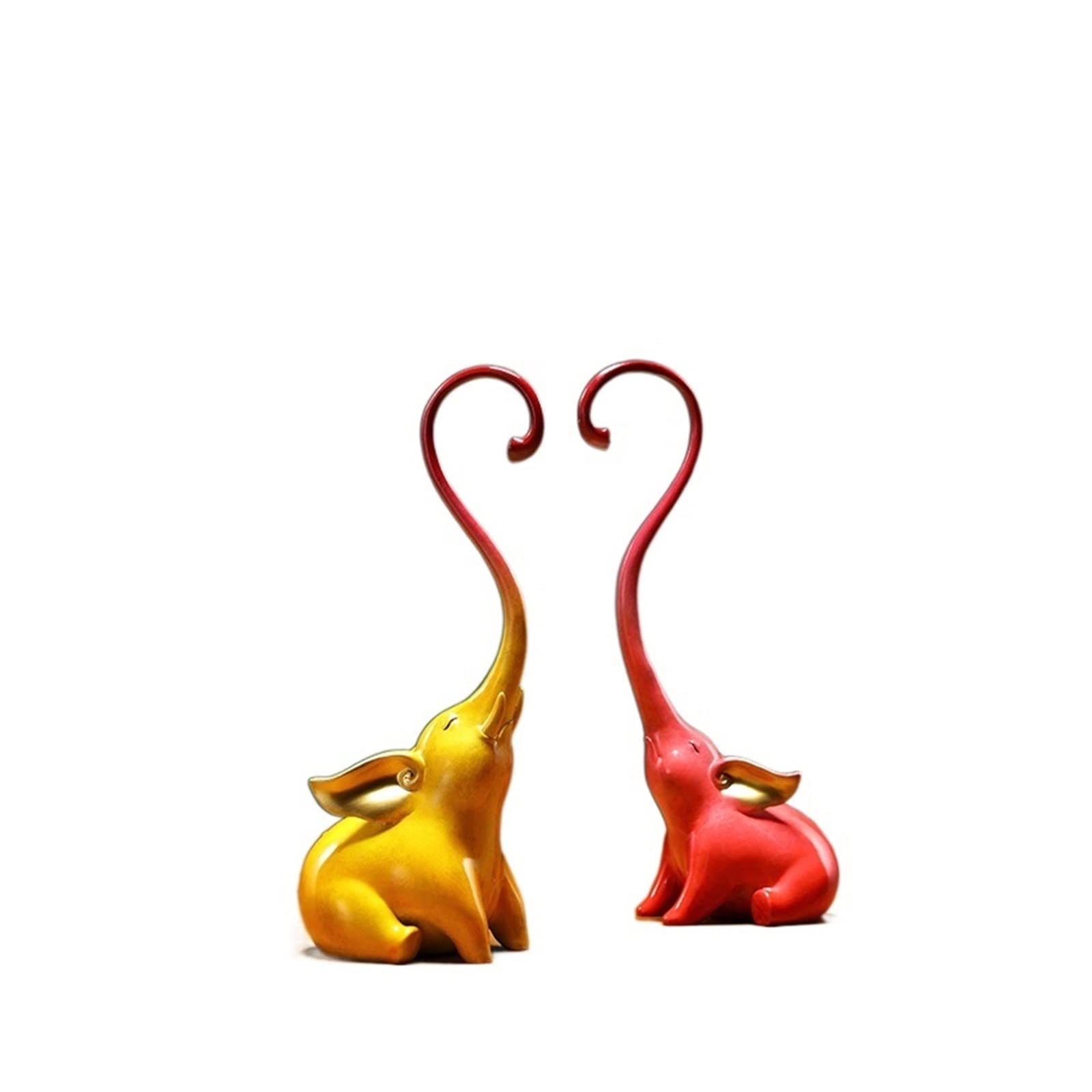 hongchenke34 Copper statue All Copper Elephant Entrance Ornament Living Room Desk Heart to Newlywed Office Study Crafts