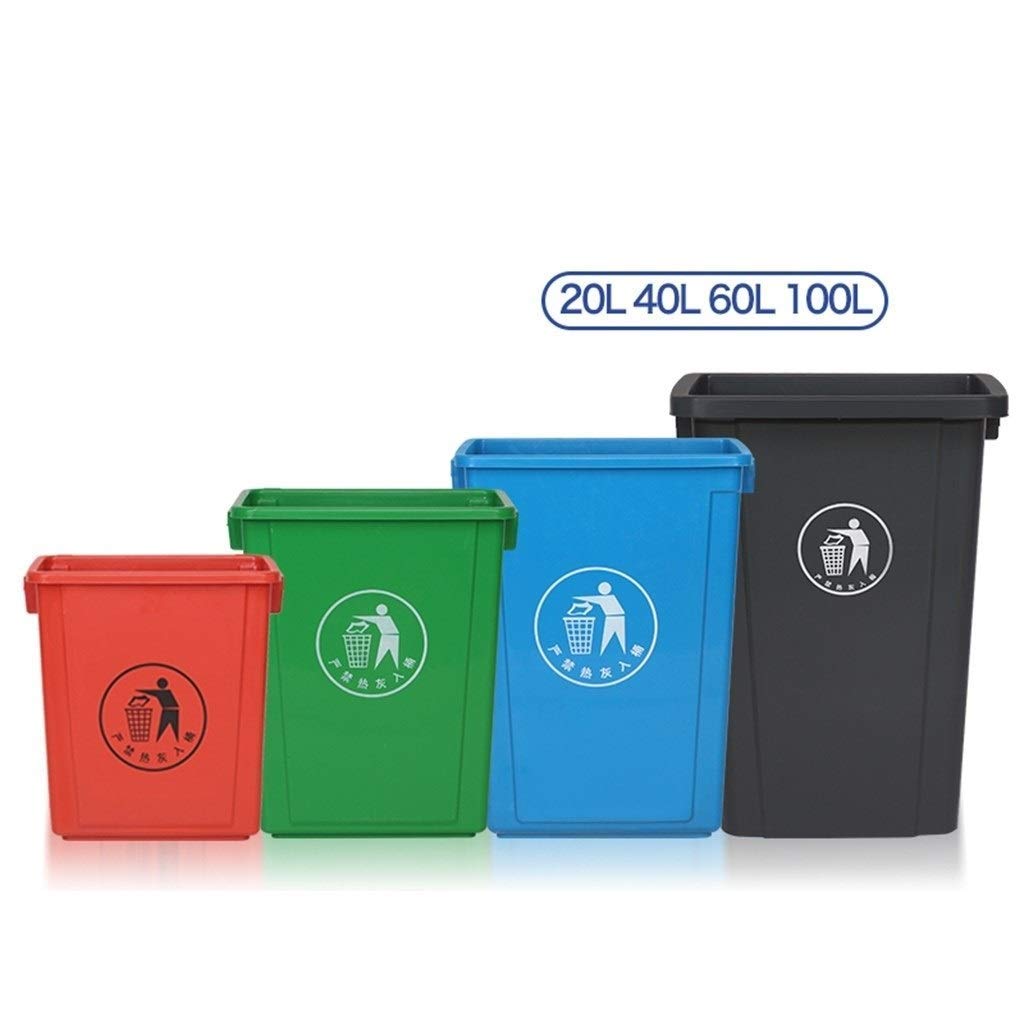 Pattumiera Scoperta, Cestino per la Spazzatura Piccolo da Bagno Cestino per Camera D'Albergo Commerciale Contenitore per Rifiuti Ispessito Pattumiere per Interni/Esterni,Verde