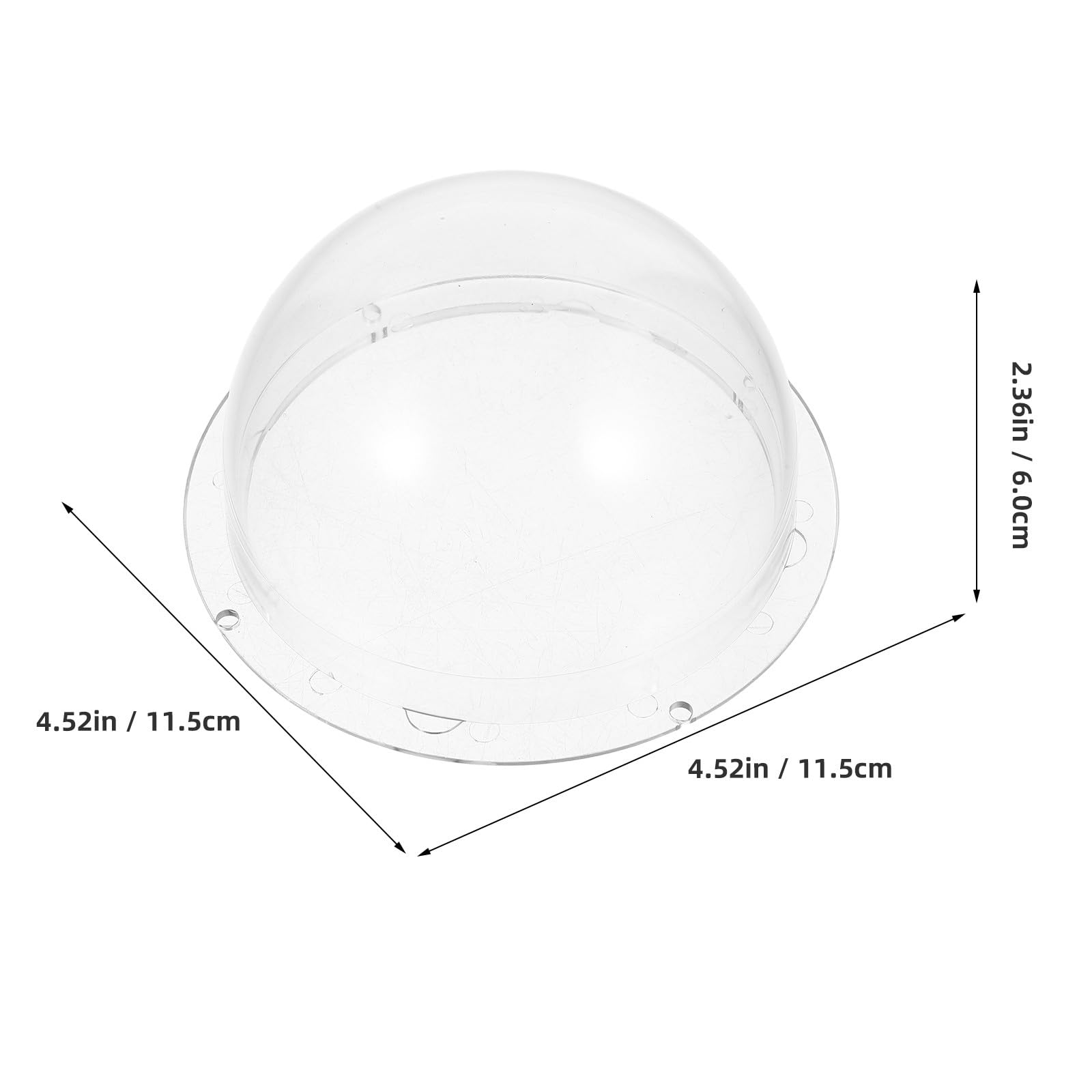 DOITOOL Copertura per telecamera di sicurezza - Copertura per telecamera a cupola da 3,8'' in acrilico trasparente resistente alle intemperie - Protezione per alloggiamento a cupola per