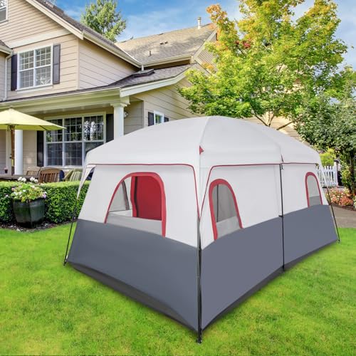 Carpa camping familiar 8-12 personas con 2 cuartos y 6 ventanas miniatura 5