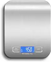 Balança de Cozinha Digital em Inox 10kg – Alta Precisão 1g, Resistente à Água, Base Antiderrapante e Visor LED HD Linha Premium