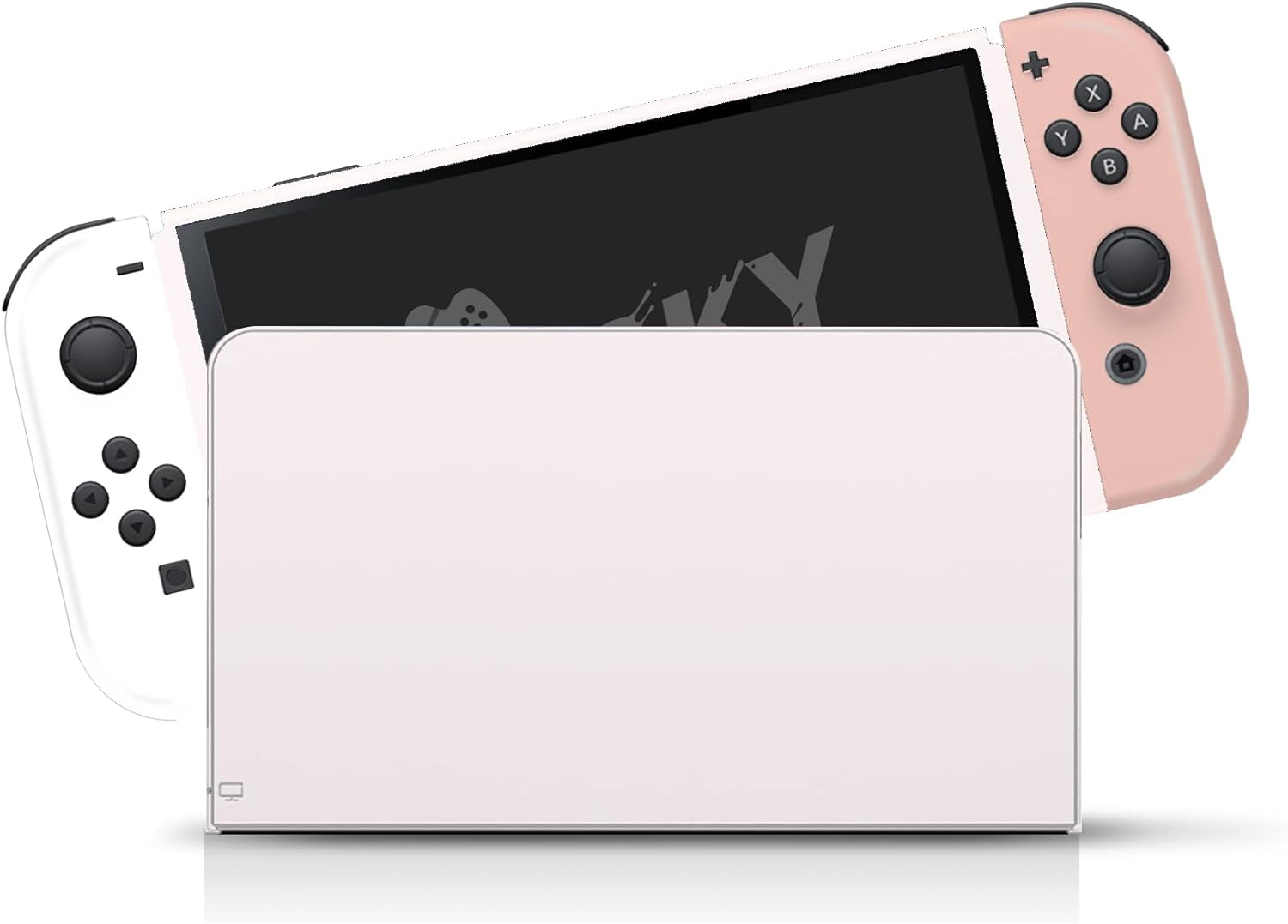 Tacky Design Solid Color Skin Compatible with Nintendo Switch OLED, Color Blocking Skin Wrap Cover, Premium Vinyl 3M Full Wrap Decal