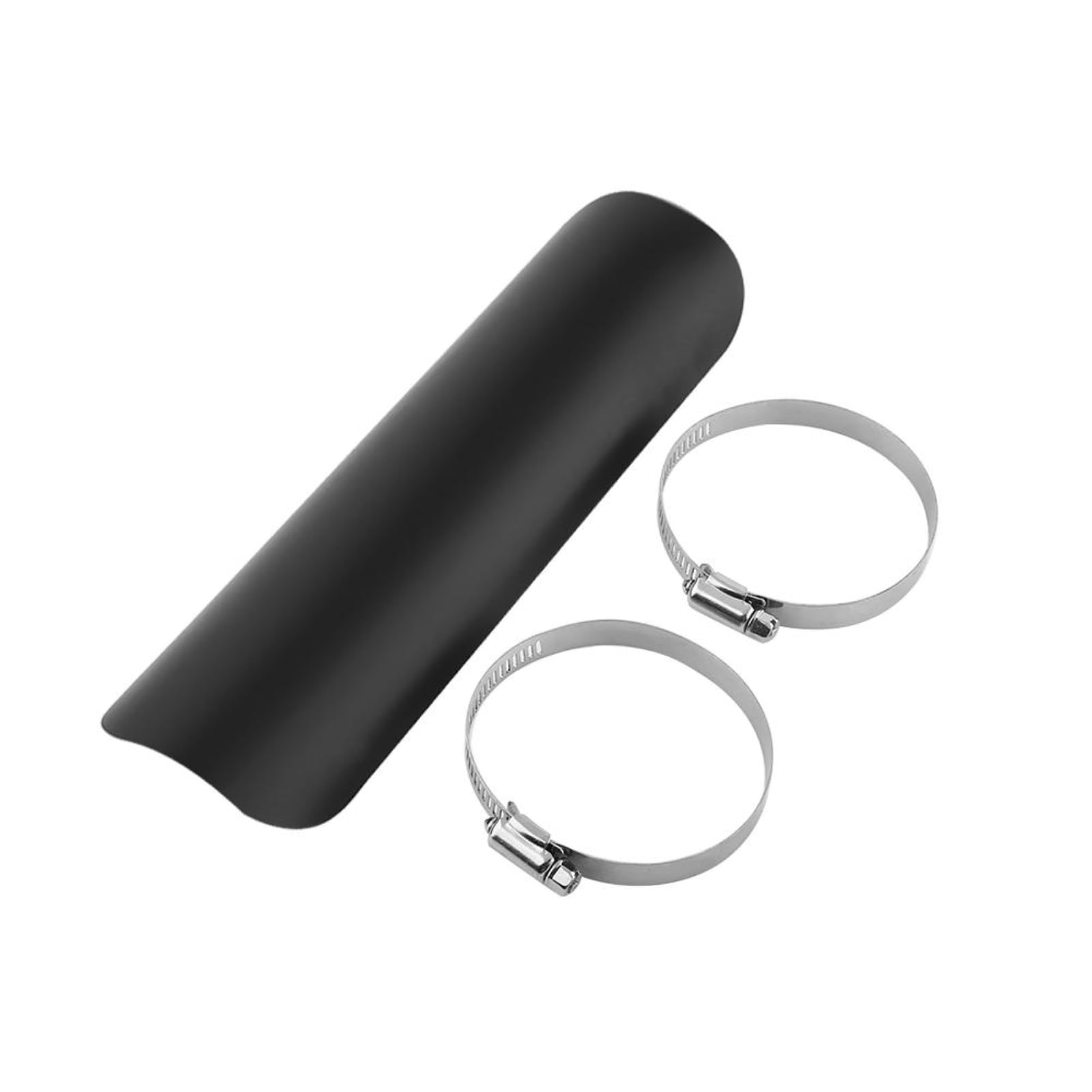 VOBOR Paracalore Marmitta, Metal Steel Automotive Tubo Termico Copertura di Isolamento Termico, Universale Paracalore Scarico Moto per Moto de Diametro 50 mm a 70 mm (Colore : Black)