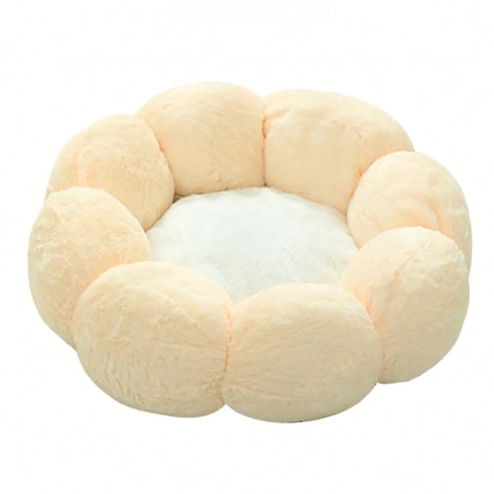 TOMVAES 21 Inch Pet Bed, Washable and Non-Skid Cat Dog Bed, Soft Plush Warm Winter Puppy Bed for Small and Medium Dog Puppy Kitten Kitty Sleeping, Fits Up to 20 lbs, Pink