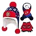 Spiderman Cartoon Chapeau Garçon d'hiver enfant en bas âge Cap Gants écharpe 3 Piece Set de cadeau de Noël pour enfants Avengers Réchauffez coupe-vent Chapeau en peluche poilu Écharpe,Red-3~8year old