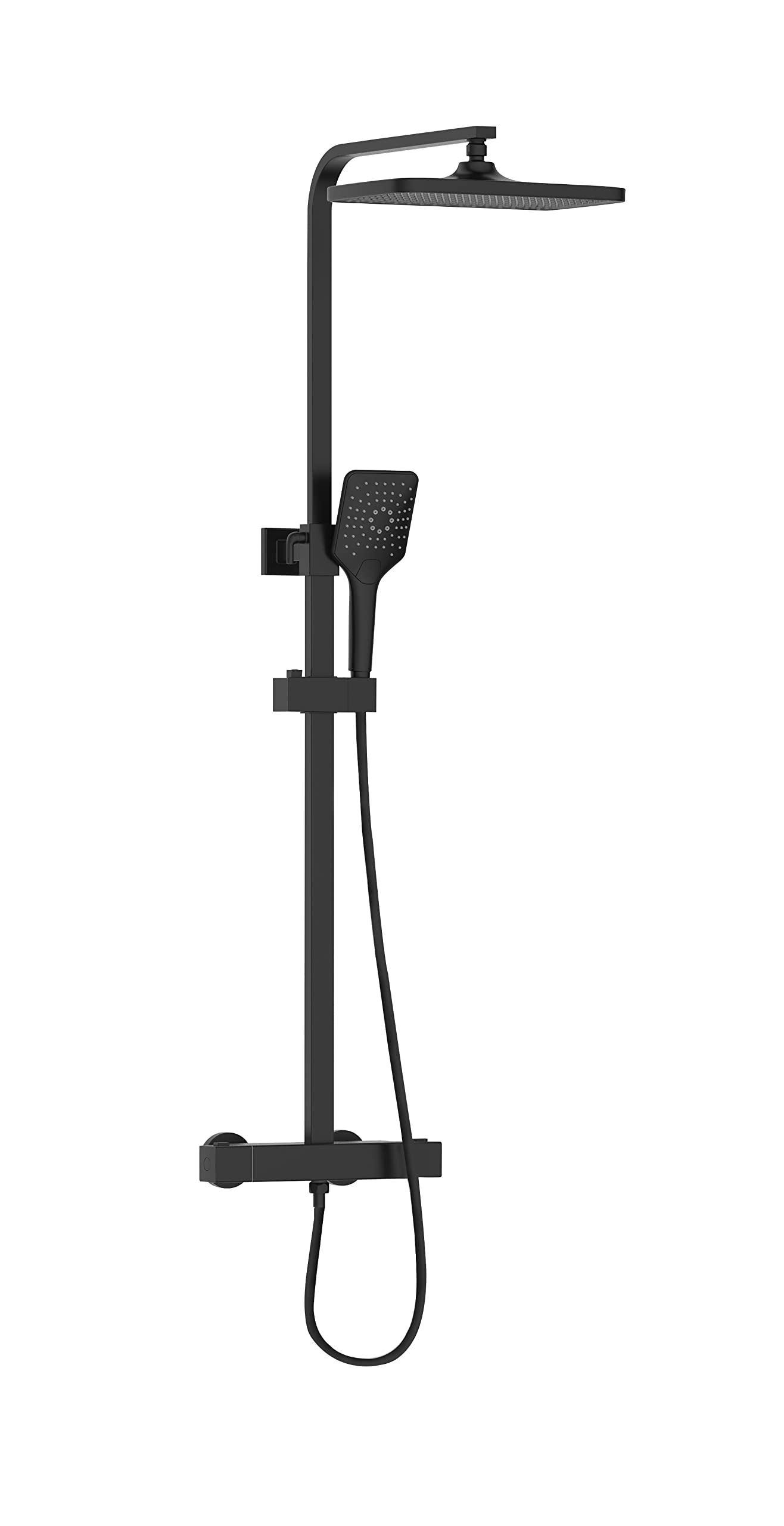 Bristan Craze Dual Outlet Thermostatic Bar Shower Mixer Crz Shxdivctff Blk Black 450Mm