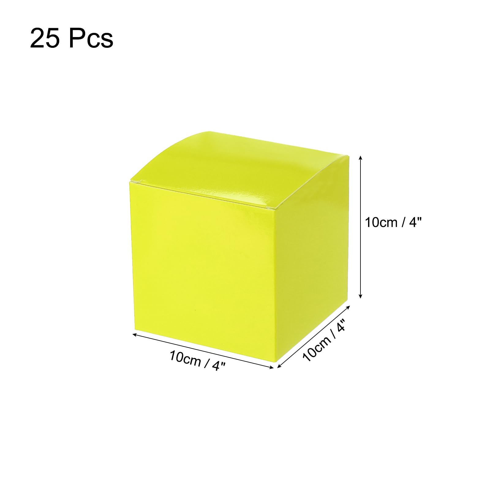 uxcell Lot de 25 boîtes cadeaux cubiques en papier kraft avec couvercles pour travaux manuels, cupcakes, Noël, mariage, anniversaire, demoiselles d'honneur (vert, 10,2 x 10,2 x 10,2 cm)