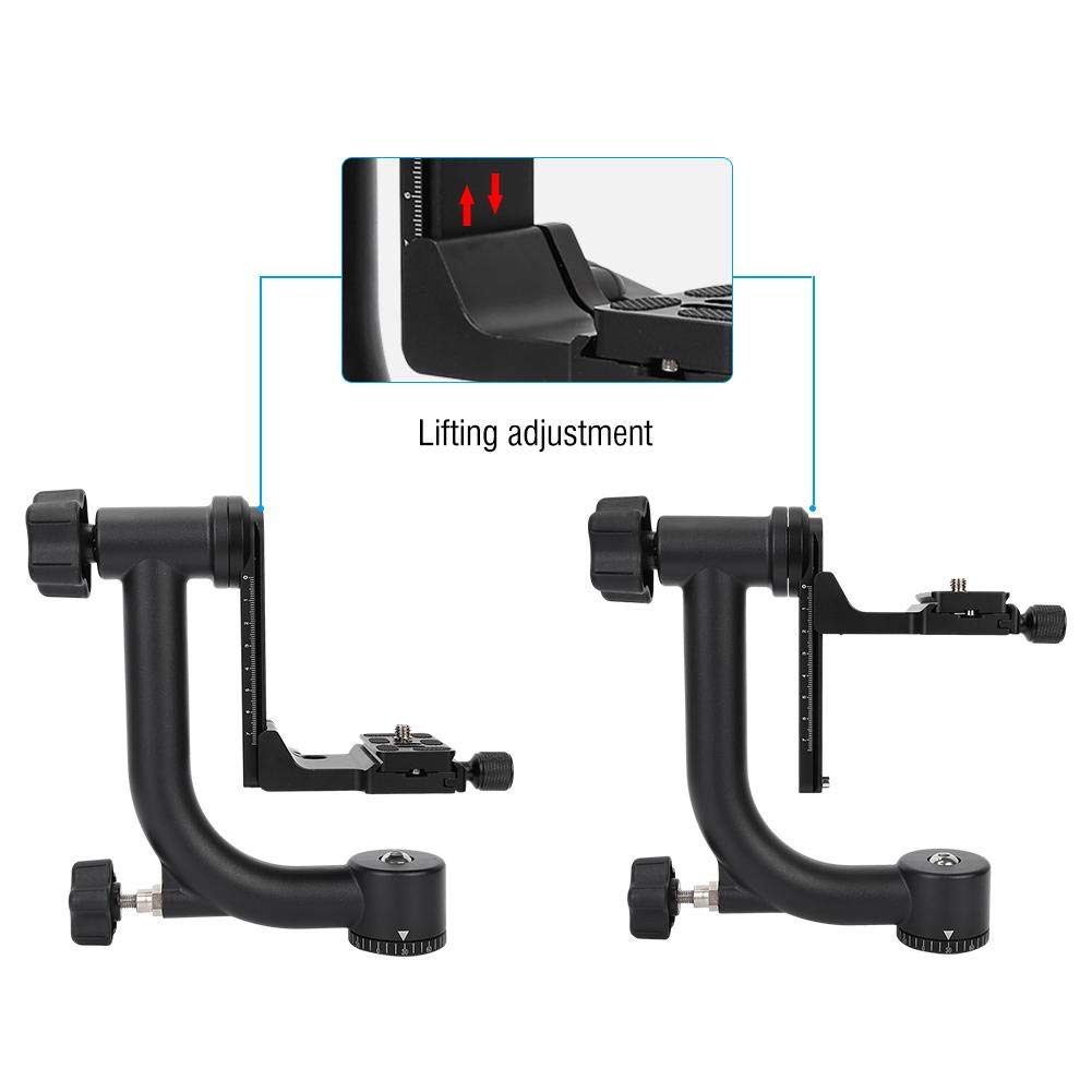 Stabilizzatore videocamera 360 ° Stabilizzatore Manuale Girevole con Piastra a sgancio rapido Vite 1/4 3/8 Pollici, Supporto stabilizzatore Video in Lega per videocamera DSLR DV Fino a 20 kg