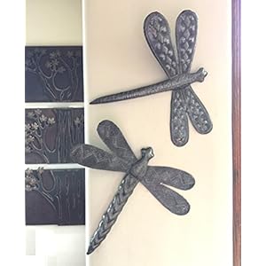 Gardendragonfliessetof2falldecorativeplaquesforindooroutdoorsmallornamentalwallplaqueshomedecorhandmadeinhaiti9x11inches Urban Country Home Decor Garden dragonflies set of 2 fall decorative plaques for indoor outdoor small ornamental wall plaques home decor handmade in haiti 9 x 11 inches urban country home decor