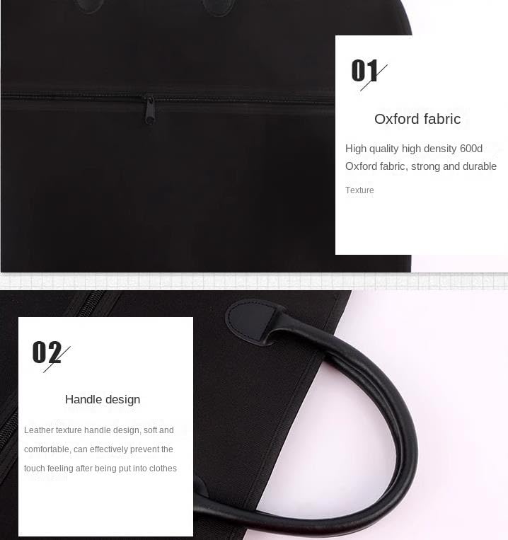 Clothes Cover 39" Garment Bags for Travel Suit Bags Storage Handles Clothes Bag Suit Cover, 2 Pack Suit Bags3