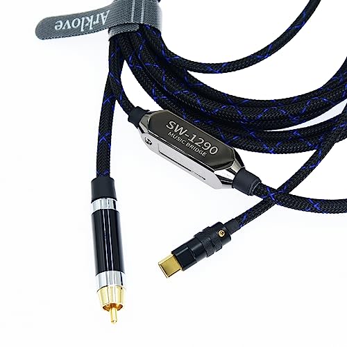 35�t�B�[�g USB C - �����P�[�u�� �I�X Type-c - �f�W�^�������I�[�f�B�I�C���^�[�t�F�[�X RCA���X�A�_�v�^�[ ���C���[ spdif dac amp �T�E���h�v���A���v DSD64 dsd128 192K�p