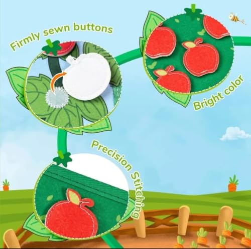Image of Clapstore Farm Toddler Busy Book, Montessori Toys for Boys Girls 1 2 3 4 Year Old, Educational Quiet Activity Book with Knowledge with Animal, Parent-Kids Activity Toy, Fit as Gifts for Children