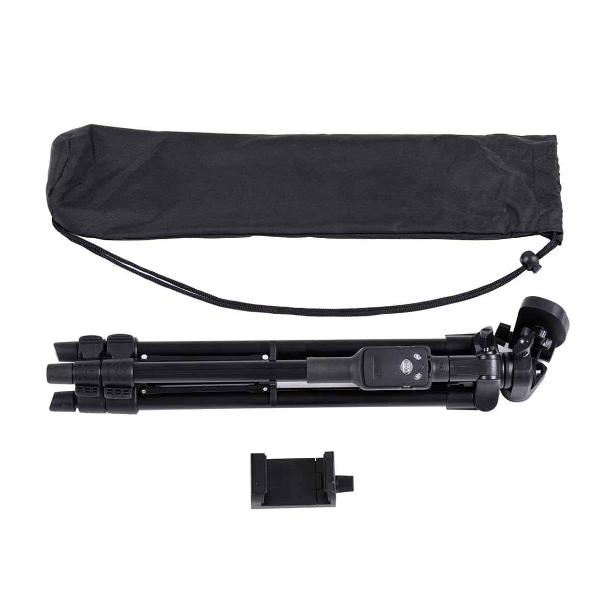 DIGI CORE VCT-5208 Portable Tripod Stand With Remote Shutter Camera Tripod Stand With Wireless Remote and 2-in-1 Phone Holder For Selfie Video Recording Photo Live Stream And Vlog (VCT-5208)