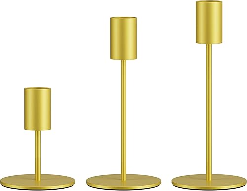 Miniatura 49 de Juego de 6 portavelas cónicos negros para candelabros, candelabros decorativos para mesa o mantel central, boda, comedor, fiesta, decoración