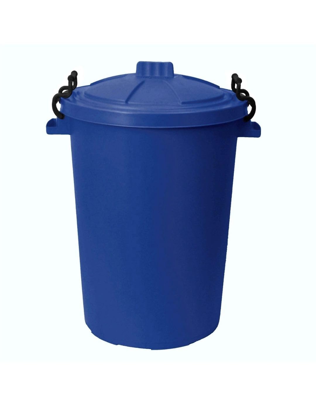 ORGANIZED 90L Heavy Duty Plastic Storage Bin with Clip Lock Lid, Blue, 58 x 39.5 x 38.8 cm, Weather Resistant Container for Garden, Waste, Animal Feed and Recycling - DARK BLUE