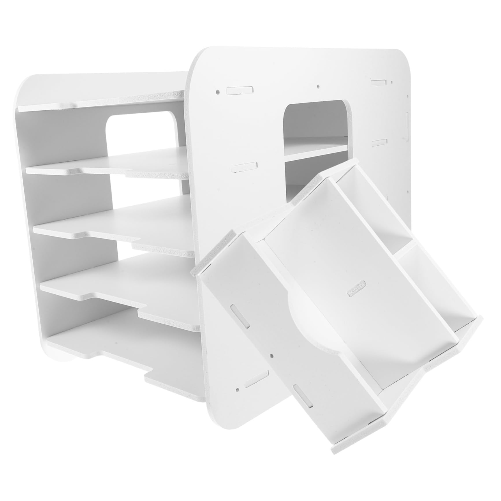 Portadocumenti Da Tavolo Organizzatore Di File in Plastica Ripiano Per Archiviazione File Brochure Da Scrivania Espositore Impilabile