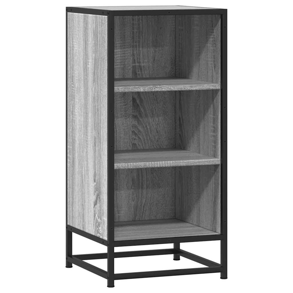 Credenza grigio Sonoma, 35,5 x 35 x 76 cm, in metallo