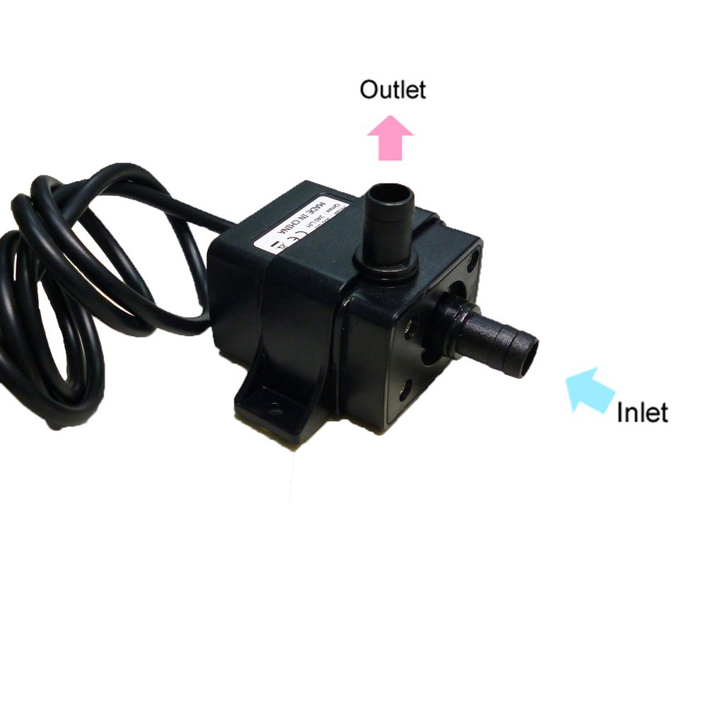Anself Ultra-Silenzioso Mini DC12V Micro Pompa Acqua Olio Impermeabile Sommergibile Fontana Acquario di Circolazione 240L / H 5W Ascensore 3 Metri 0 - 100