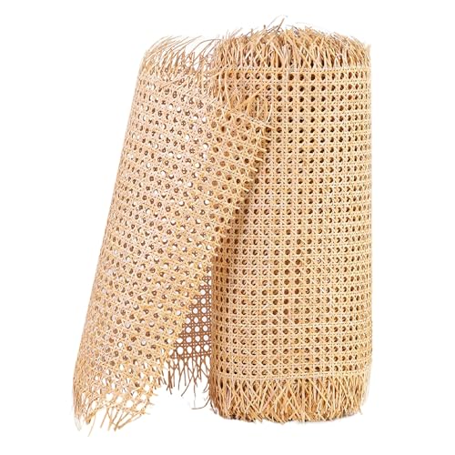Rouleau de Cannage Toile en Rotin,Sangle de Canne en Rotin Bambou Naturel,Canne pré-tissée Tissu en Rotin à Maille Ouverte,Rouleau de Sangle pour Chaise Armoire Plafond Meuble Fournitures Bricolage (