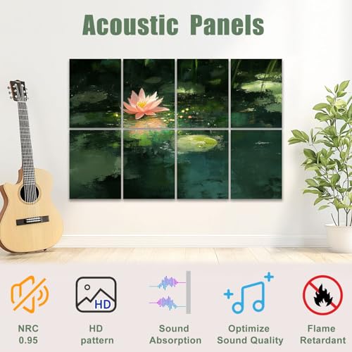 8 Pack Paneles Acústicos Artísticos Zen Stone con Adhesivo, 48"x32" miniatura 3