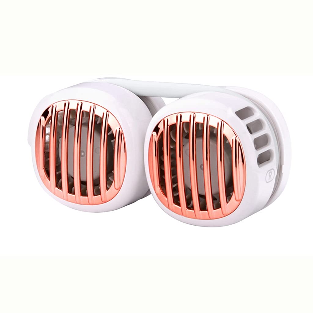 WYKDD Handsfree Neck Fan USB Rechargeable 4 Wind Speed Portable Wearable Cooler Summer Outdoor Travel Neck Hanging Electric Fan (Color : Onecolor)