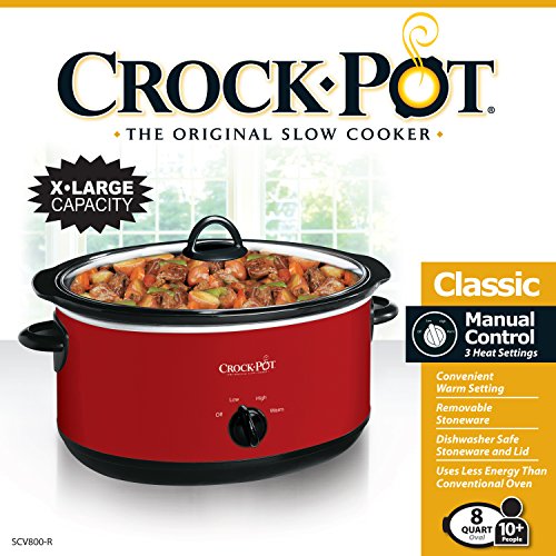 Crock-pot SCV800-R Express Crock Slow Cooker, 8 quart, Red