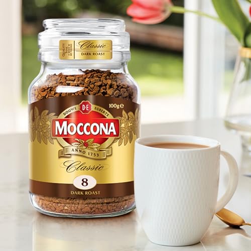 Image of Moccona Classic Dark Roast Instant Coffee 100g | Imported Coffee | Premium Arabica & Robusta Blend | Freeze-Dried | Bold & Strong Flavor (Pack of 2)